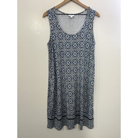 Boho Garden Resort Artsy Eclectic Dress 1X Plus Medallion Print Flowy Maximalist - Picture 1 of 14